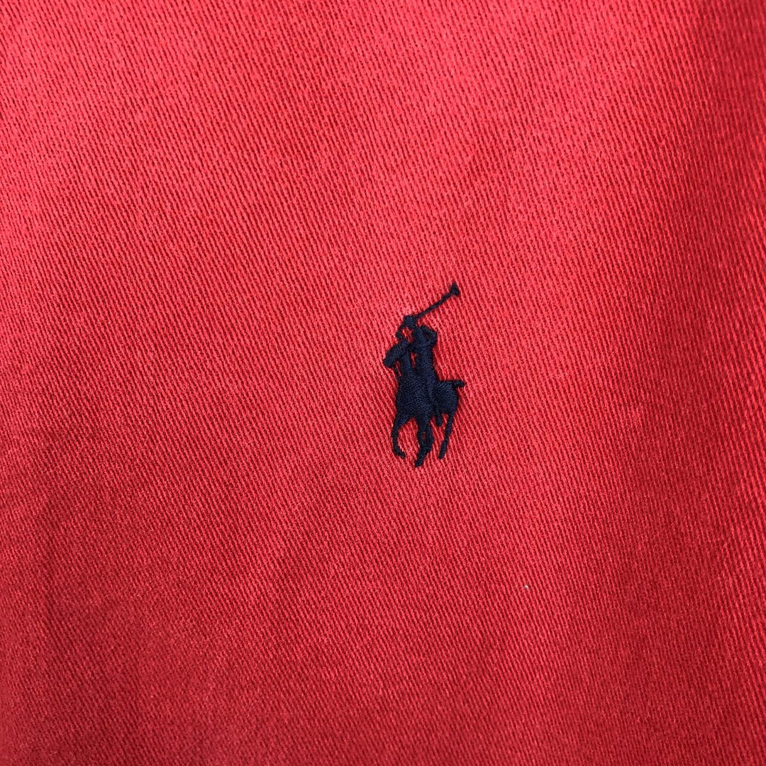 Ralph Lauren long sleeve button down shirt, men's size M cotton red type Vintage Second Hand