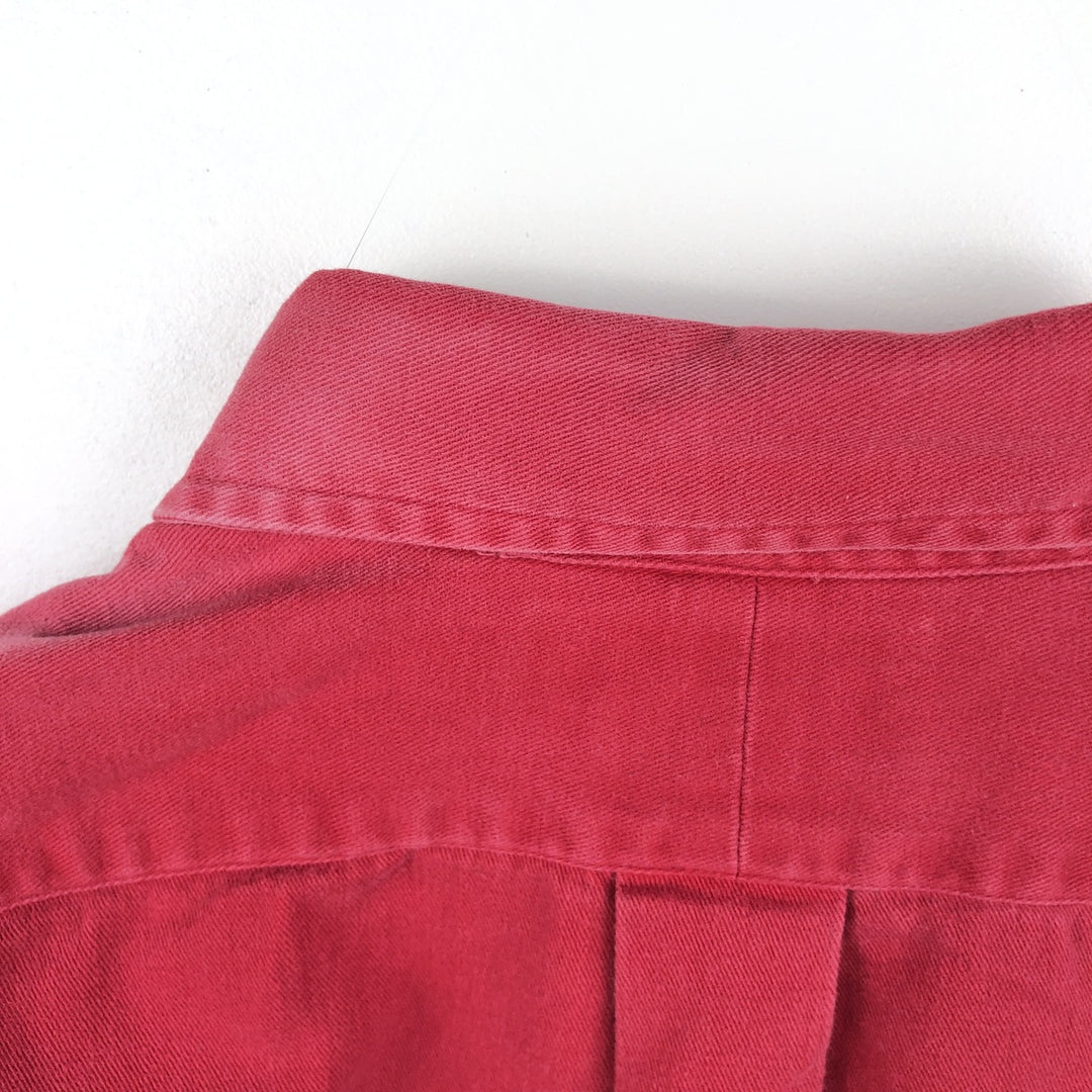 Ralph Lauren long sleeve button down shirt, men's size M cotton red type Vintage Second Hand