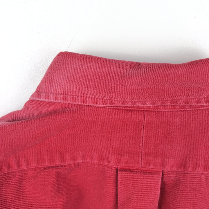 Ralph Lauren long sleeve button down shirt, men's size M cotton red type Vintage Second Hand