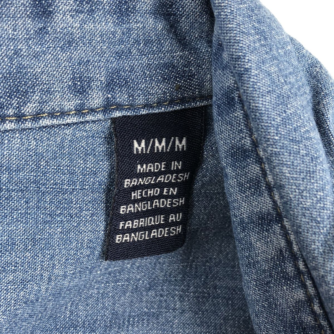 Wrangler Short-Sleeve Work Shirt, Men's Size M (approx.) cotton blue type Vintage Second Hand