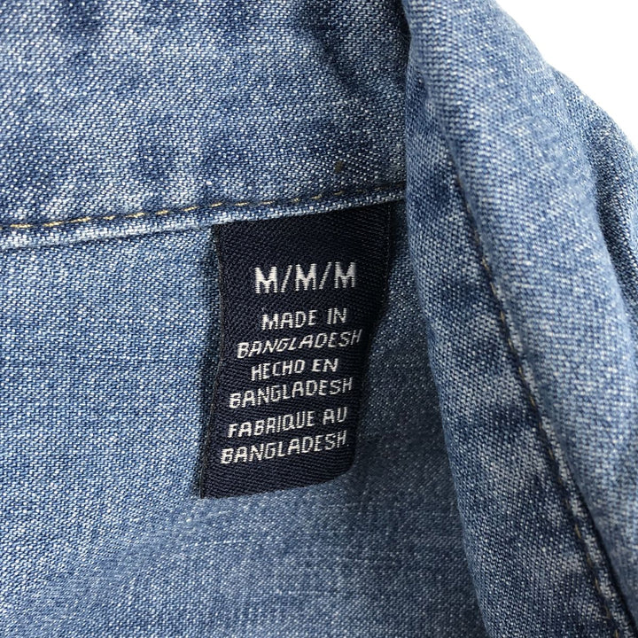 Wrangler Short-Sleeve Work Shirt, Men's Size M (approx.) cotton blue type Vintage Second Hand