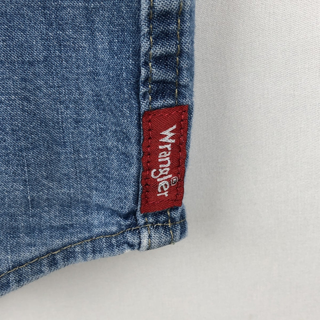 Wrangler Short-Sleeve Work Shirt, Men's Size M (approx.) cotton blue type Vintage Second Hand