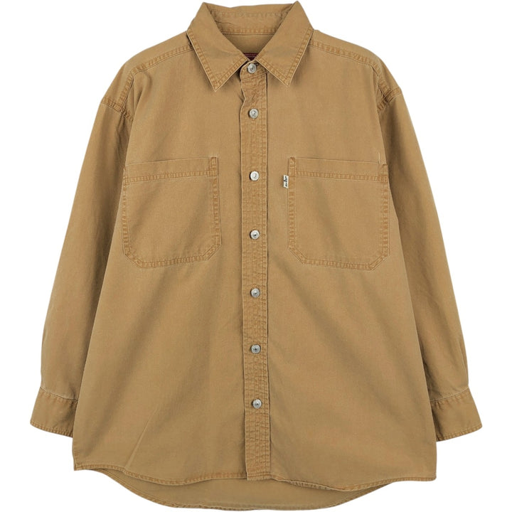Levi's long-sleeved cotton shirt, women's size L (approx.) cotton ocher yellow type Vintage Second Hand