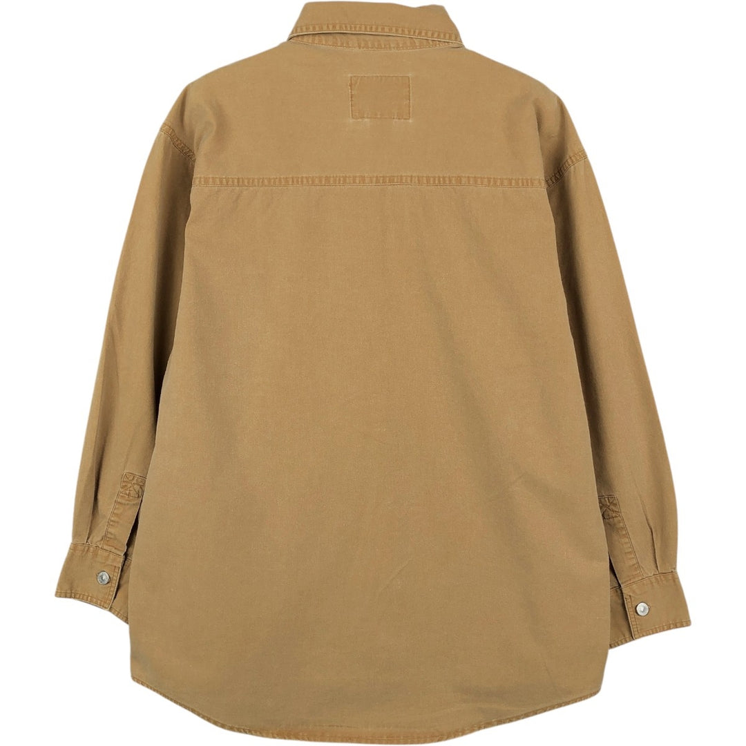 Levi's long-sleeved cotton shirt, women's size L (approx.) cotton ocher yellow type Vintage Second Hand