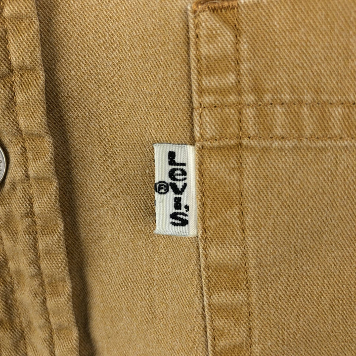 Levi's long-sleeved cotton shirt, women's size L (approx.) cotton ocher yellow type Vintage Second Hand