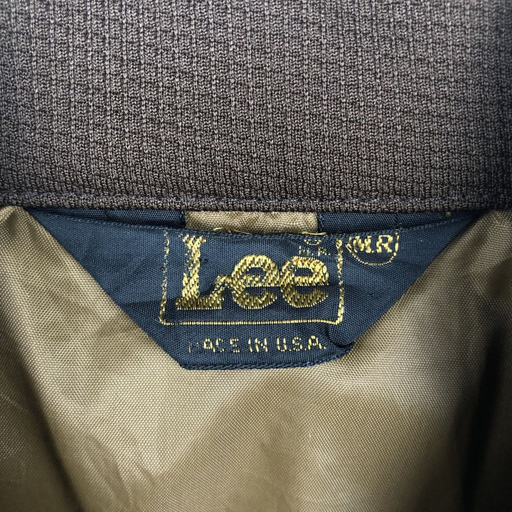 1970'S Lee Long-Sleeve Open-Collar Boxy Shirt, Made in USA, Men's Size M (Equivalent), Vintage unclear brown type Vintage Second Hand