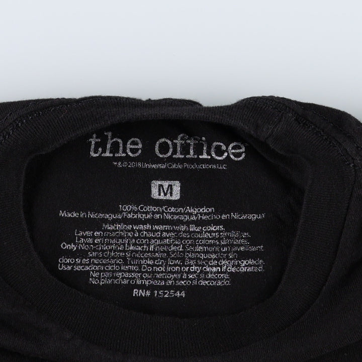 THE Office Threat Level Midnight Movie T-Shirt (Men's Size M) cotton black type Vintage Second Hand