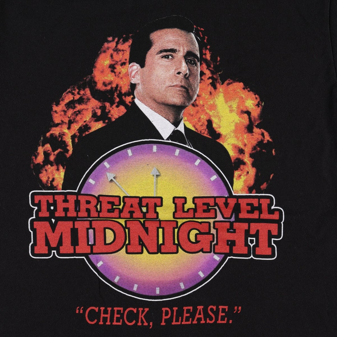 THE Office Threat Level Midnight Movie T-Shirt (Men's Size M) cotton black type Vintage Second Hand