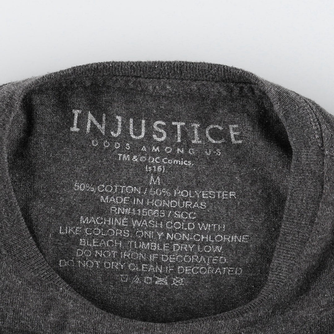 INJUSTICE BATMAN Joker Movie T-Shirt (Men's Size M) cotton Charcoal Vintage Second Hand