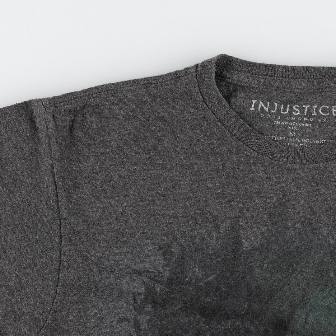 INJUSTICE BATMAN Joker Movie T-Shirt (Men's Size M) cotton Charcoal Vintage Second Hand
