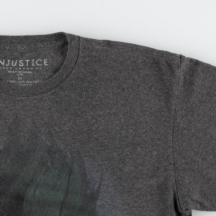 INJUSTICE BATMAN Joker Movie T-Shirt (Men's Size M) cotton Charcoal Vintage Second Hand