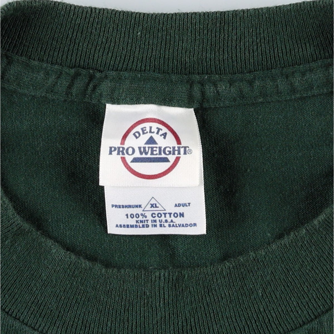 2000'S Delta Eagle Pattern Fire Pattern Motorcycle T-Shirt, Men's Size XL (approx.) cotton Green type dark green Vintage Second Hand
