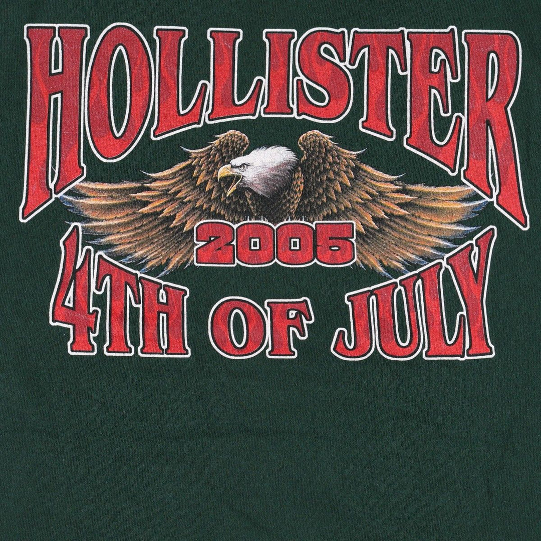 2000'S Delta Eagle Pattern Fire Pattern Motorcycle T-Shirt, Men's Size XL (approx.) cotton Green type dark green Vintage Second Hand