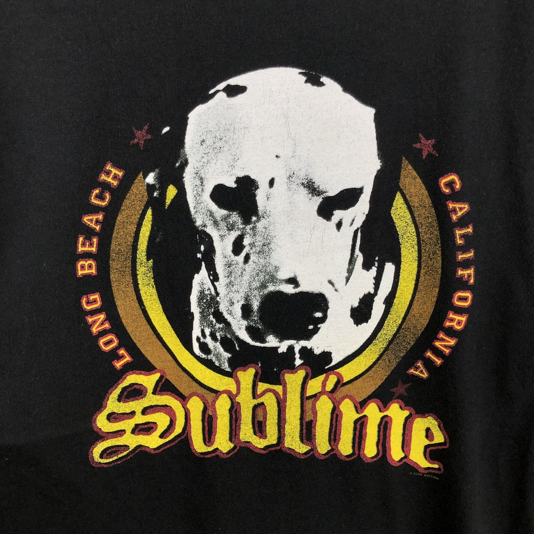 SUBLIME Band T-shirt, Men's Size L (equivalent), Crew Neck cotton black type Vintage Second Hand