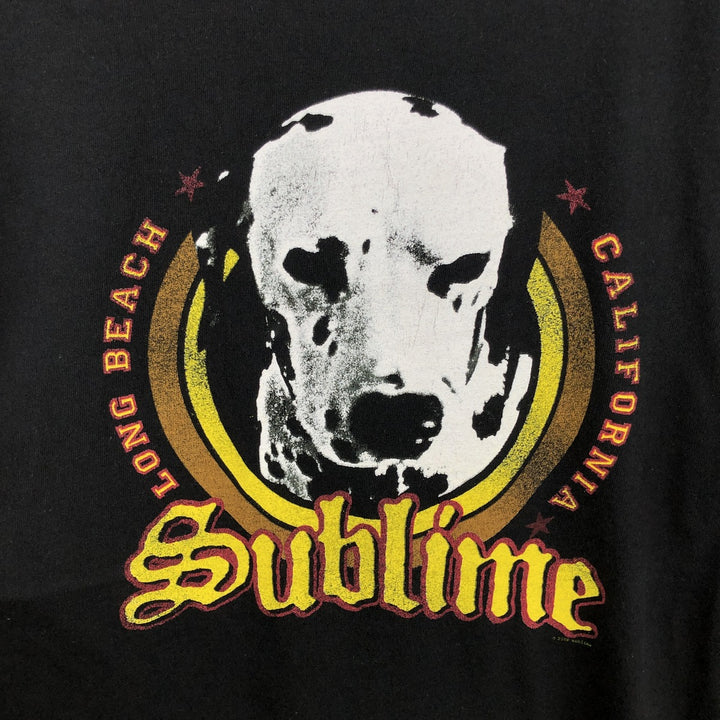 SUBLIME Band T-shirt, Men's Size L (equivalent), Crew Neck cotton black type Vintage Second Hand