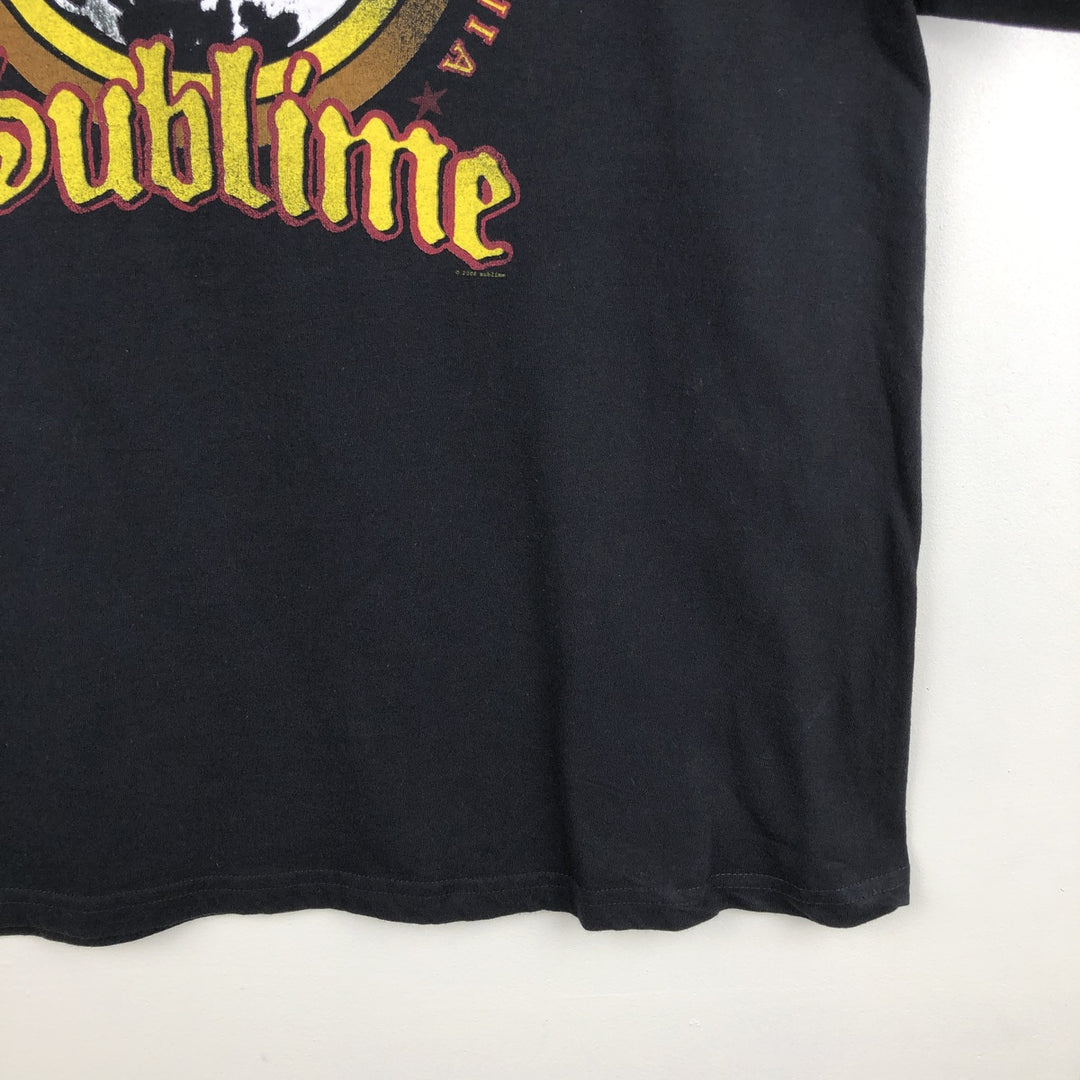 SUBLIME Band T-shirt, Men's Size L (equivalent), Crew Neck cotton black type Vintage Second Hand