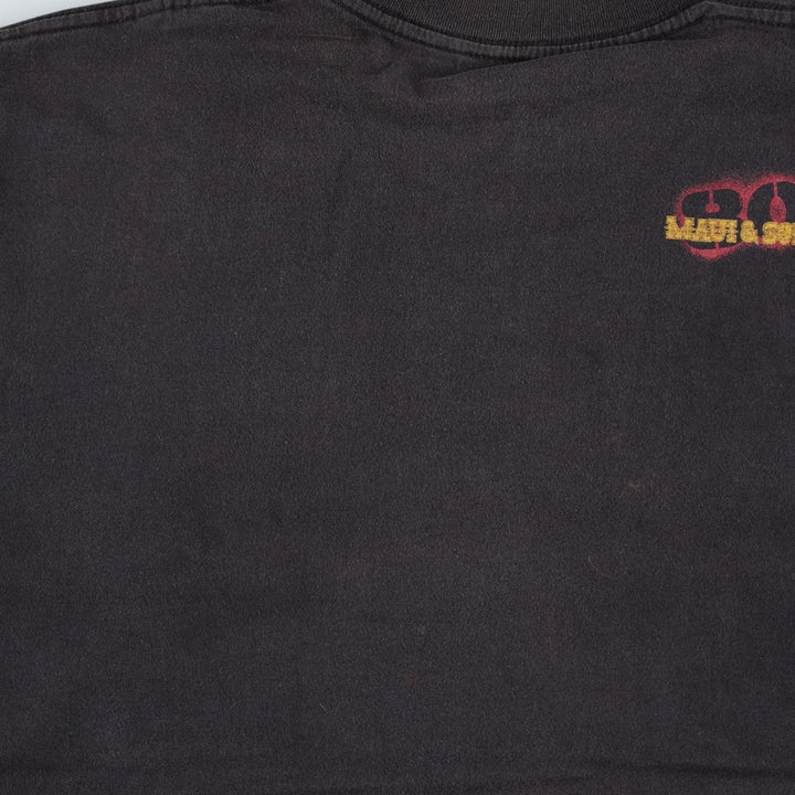 2000'S MAUI and SONS Skull Pattern Surf Skate T-Shirt (Men's Size M) unclear black type Vintage Second Hand