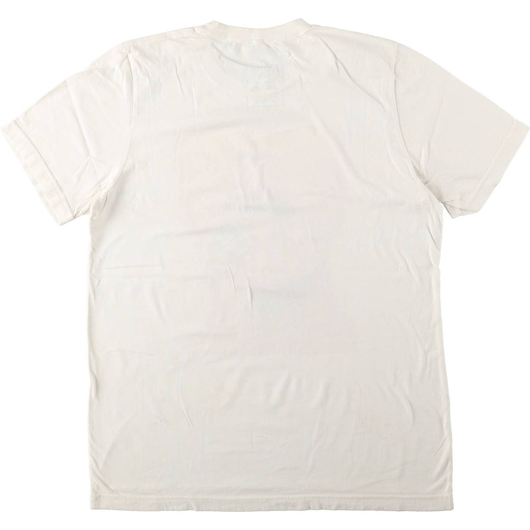 PLAYBOY Short-Sleeve Printed T-Shirt, Men's Size L (approx.) cotton white type Vintage Second Hand