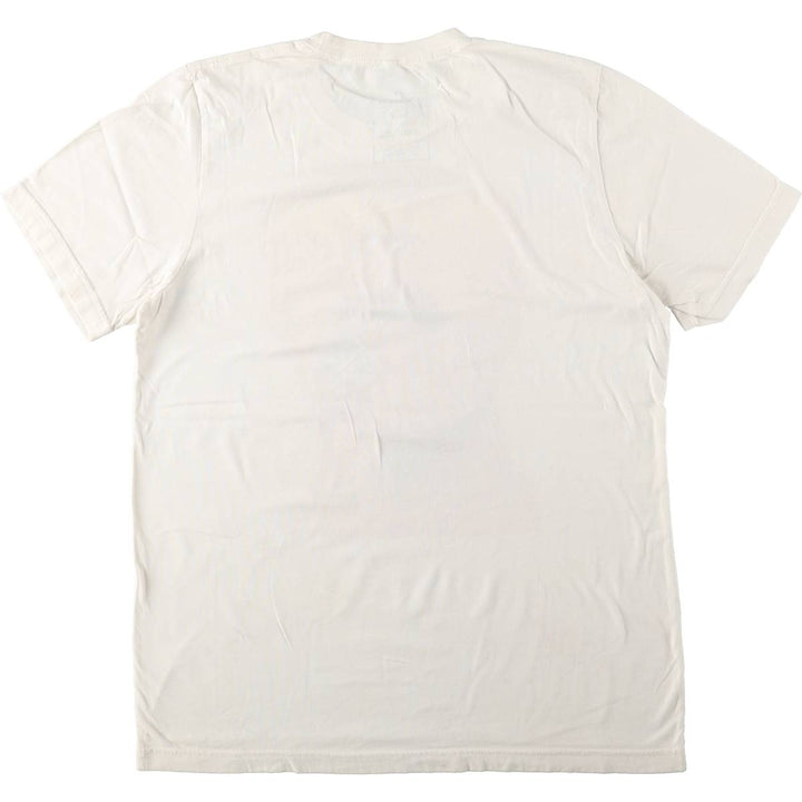 PLAYBOY Short-Sleeve Printed T-Shirt, Men's Size L (approx.) cotton white type Vintage Second Hand