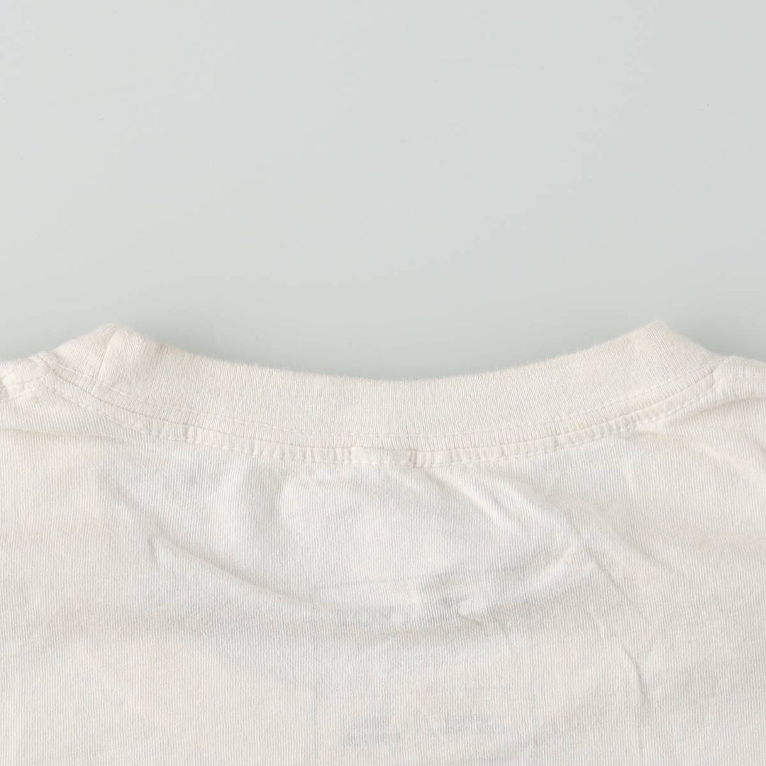 PLAYBOY Short-Sleeve Printed T-Shirt, Men's Size L (approx.) cotton white type Vintage Second Hand