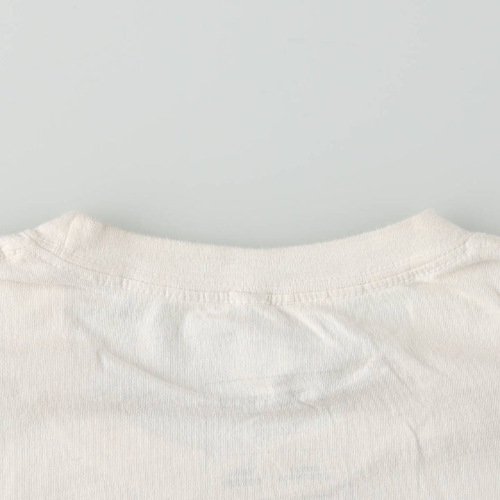 PLAYBOY Short-Sleeve Printed T-Shirt, Men's Size L (approx.) cotton white type Vintage Second Hand