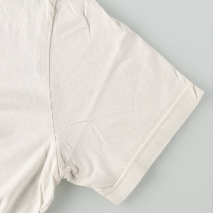 PLAYBOY Short-Sleeve Printed T-Shirt, Men's Size L (approx.) cotton white type Vintage Second Hand