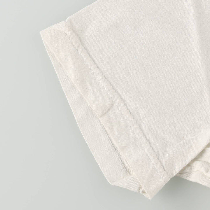 PLAYBOY Short-Sleeve Printed T-Shirt, Men's Size L (approx.) cotton white type Vintage Second Hand