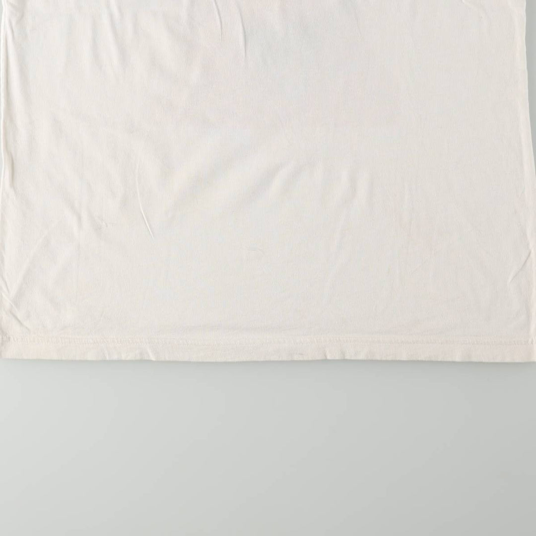 PLAYBOY Short-Sleeve Printed T-Shirt, Men's Size L (approx.) cotton white type Vintage Second Hand