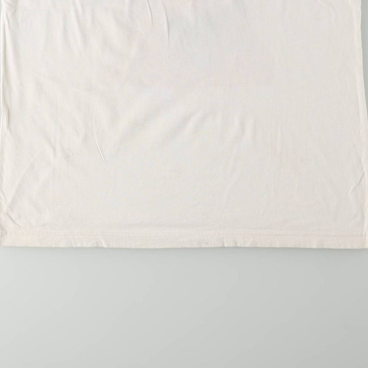 PLAYBOY Short-Sleeve Printed T-Shirt, Men's Size L (approx.) cotton white type Vintage Second Hand
