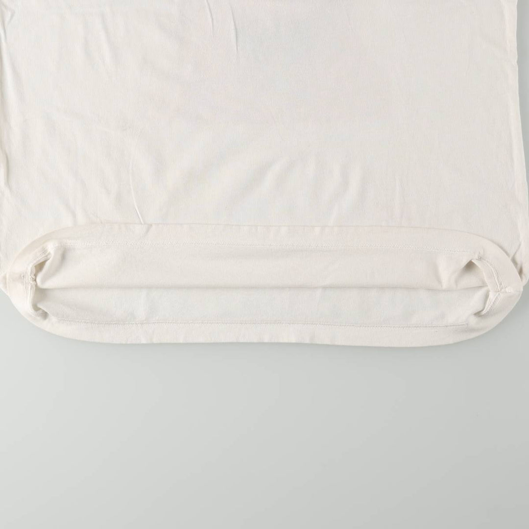 PLAYBOY Short-Sleeve Printed T-Shirt, Men's Size L (approx.) cotton white type Vintage Second Hand