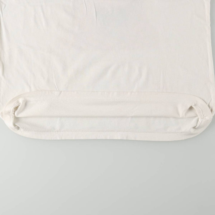 PLAYBOY Short-Sleeve Printed T-Shirt, Men's Size L (approx.) cotton white type Vintage Second Hand
