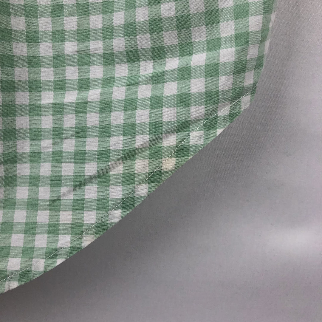 Ralph Lauren GOLF Polo Golf TILDEN Short-Sleeve Button-Down Check Shirt, Men's Size M (approx.) cotton green type Vintage Second Hand