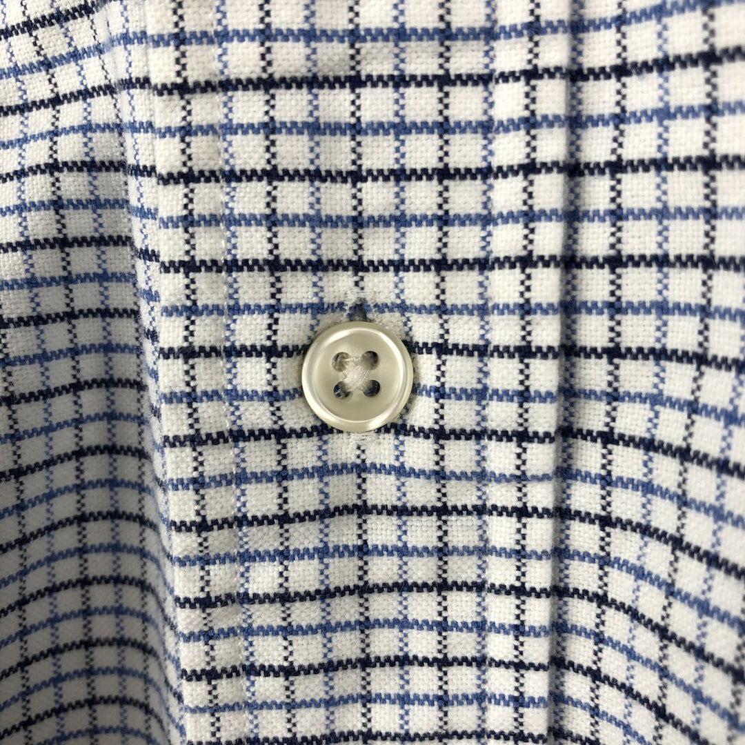 Ralph Lauren BLAKE long sleeve button down check shirt, men's size M cotton blue type Vintage Second Hand