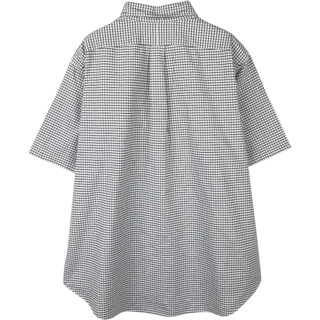 Ralph Lauren Classic Fit Short Sleeve Button Down Check Shirt Men's XL cotton white type Vintage Second Hand