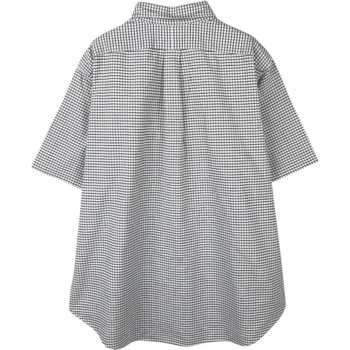 Ralph Lauren Classic Fit Short Sleeve Button Down Check Shirt Men's XL cotton white type Vintage Second Hand