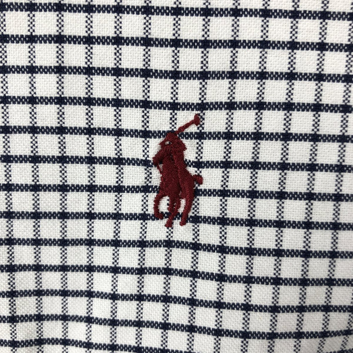 Ralph Lauren Classic Fit Short Sleeve Button Down Check Shirt Men's XL cotton white type Vintage Second Hand
