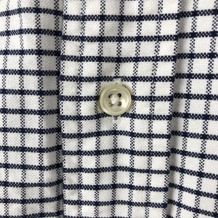 Ralph Lauren Classic Fit Short Sleeve Button Down Check Shirt Men's XL cotton white type Vintage Second Hand