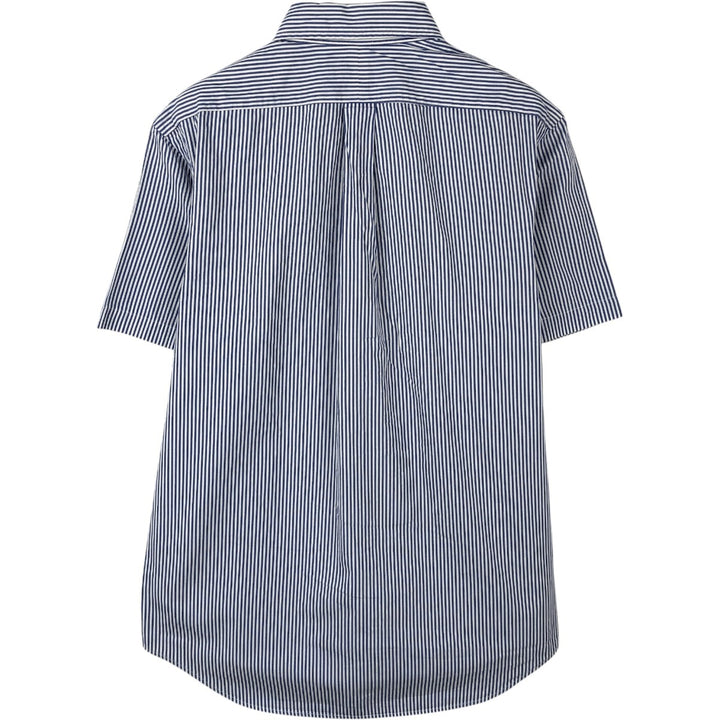 Ralph Lauren Classic Fit Short Sleeve Button Down Striped Shirt Men's M cotton blue type Vintage Second Hand