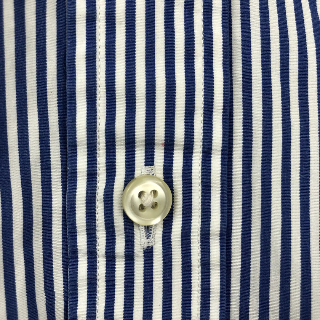 Ralph Lauren Classic Fit Short Sleeve Button Down Striped Shirt Men's M cotton blue type Vintage Second Hand