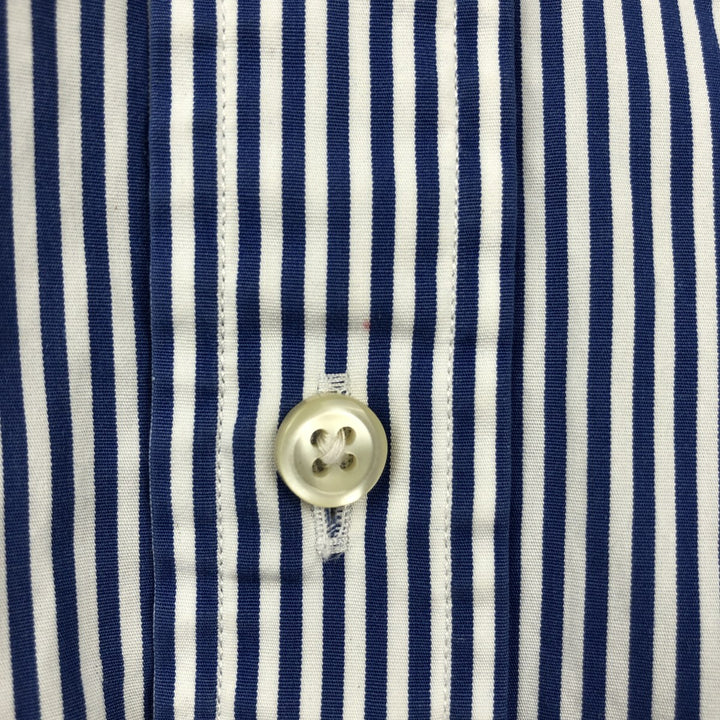 Ralph Lauren Classic Fit Short Sleeve Button Down Striped Shirt Men's M cotton blue type Vintage Second Hand