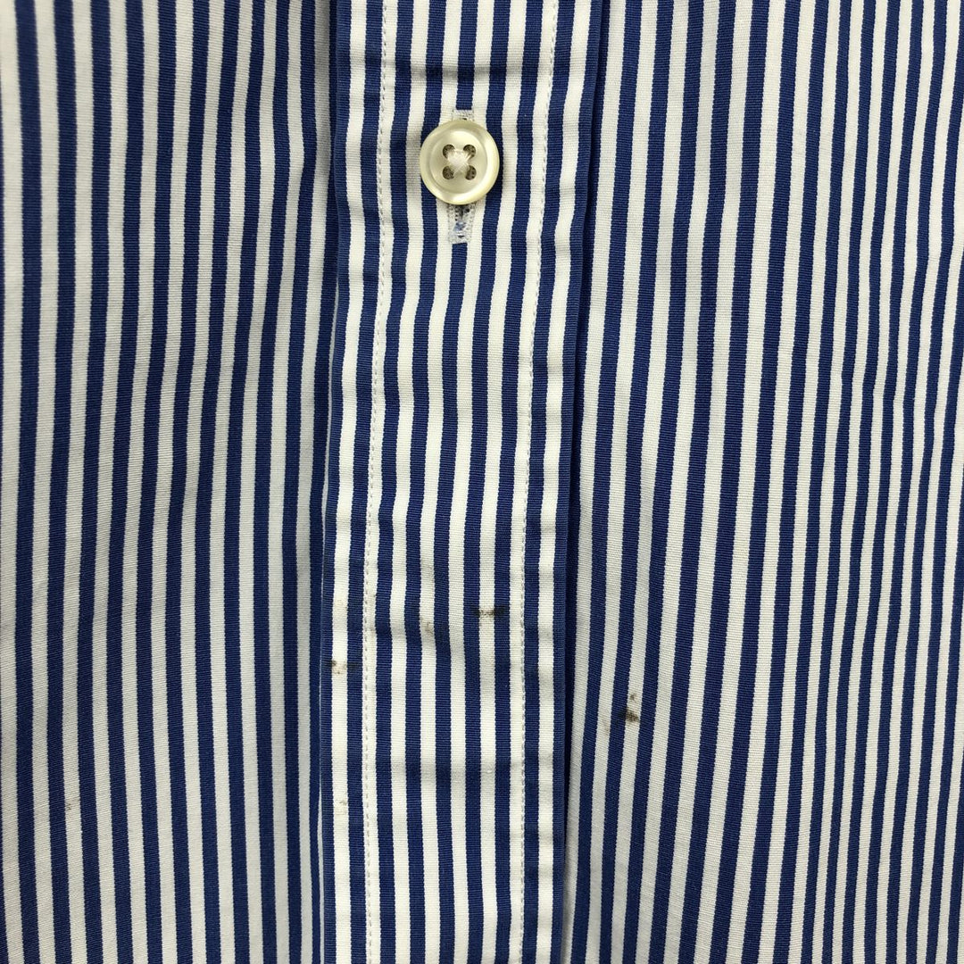 Ralph Lauren Classic Fit Short Sleeve Button Down Striped Shirt Men's M cotton blue type Vintage Second Hand