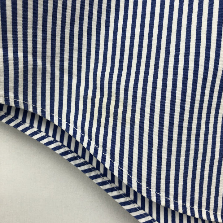 Ralph Lauren Classic Fit Short Sleeve Button Down Striped Shirt Men's M cotton blue type Vintage Second Hand