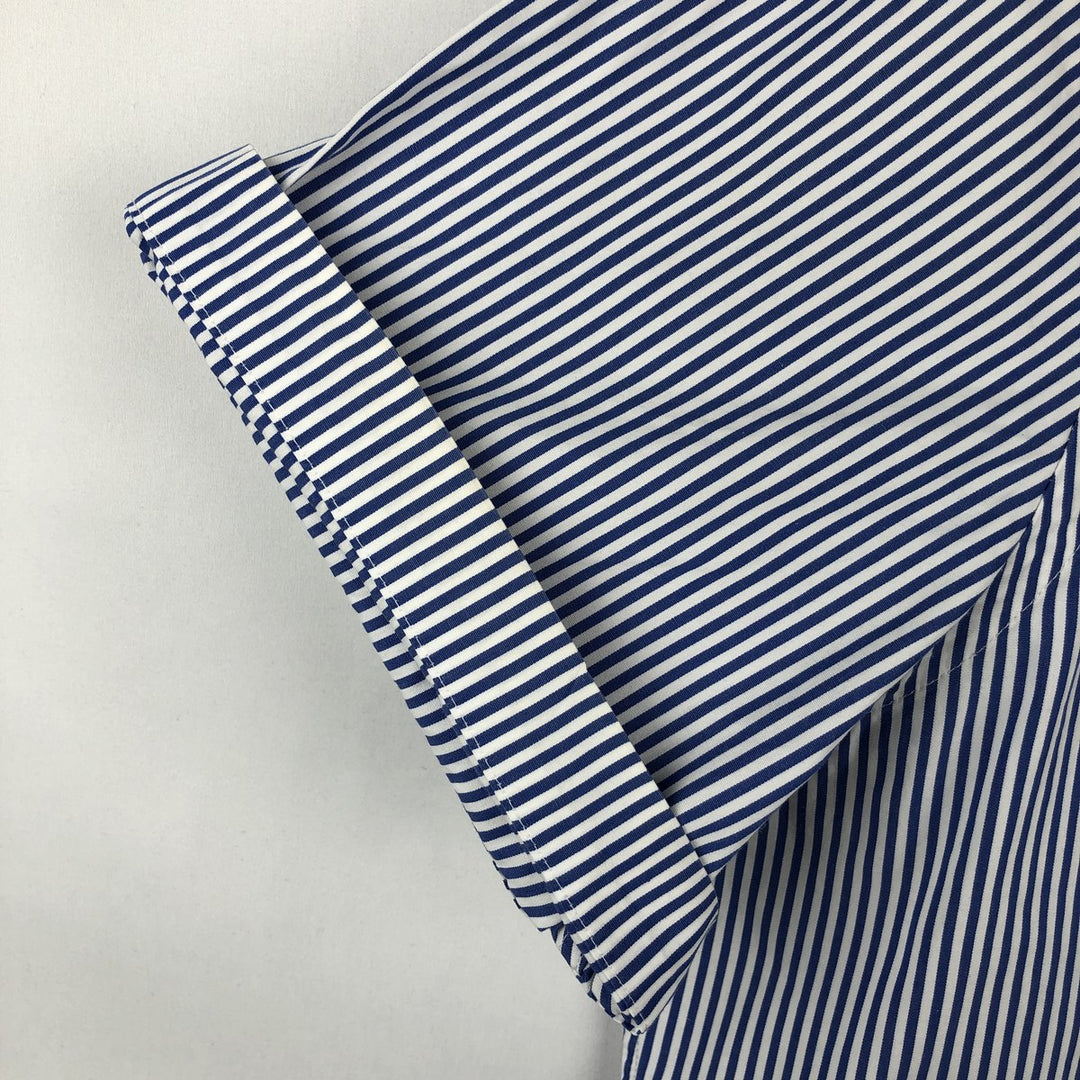 Ralph Lauren Classic Fit Short Sleeve Button Down Striped Shirt Men's M cotton blue type Vintage Second Hand