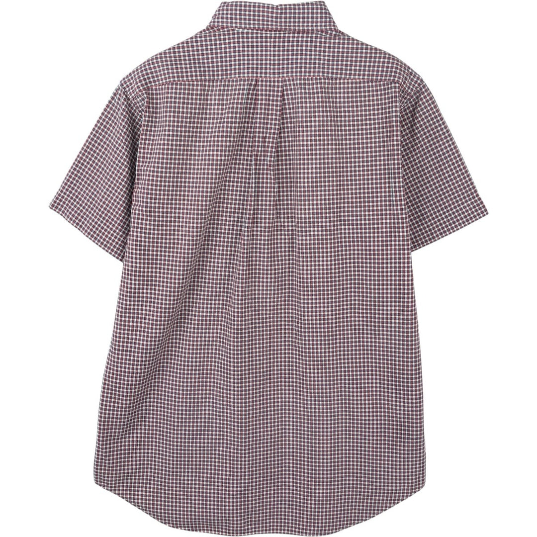 Ralph Lauren Polo by Ralph Lauren BLAKE Short-Sleeve Button-Down Check Shirt, Men's Size M (approx.) cotton red type Vintage Second Hand