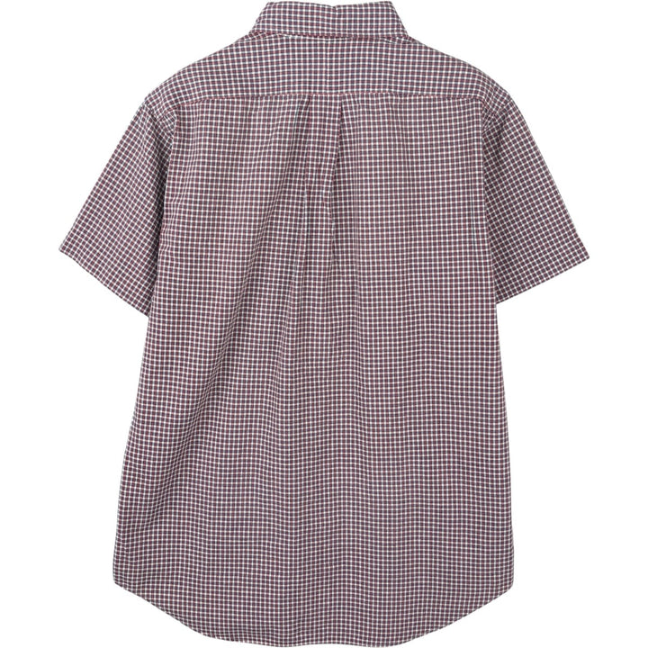 Ralph Lauren Polo by Ralph Lauren BLAKE Short-Sleeve Button-Down Check Shirt, Men's Size M (approx.) cotton red type Vintage Second Hand