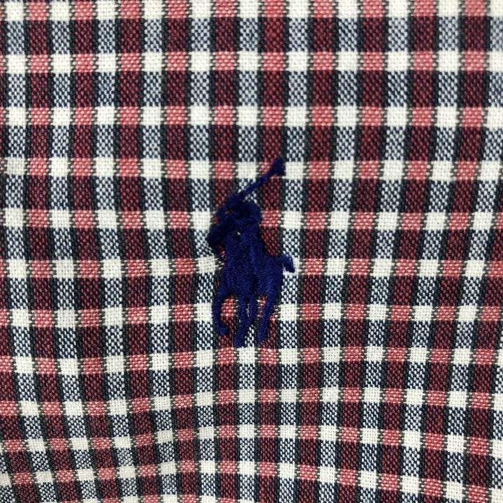 Ralph Lauren Polo by Ralph Lauren BLAKE Short-Sleeve Button-Down Check Shirt, Men's Size M (approx.) cotton red type Vintage Second Hand