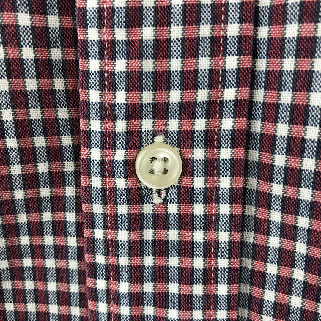 Ralph Lauren Polo by Ralph Lauren BLAKE Short-Sleeve Button-Down Check Shirt, Men's Size M (approx.) cotton red type Vintage Second Hand