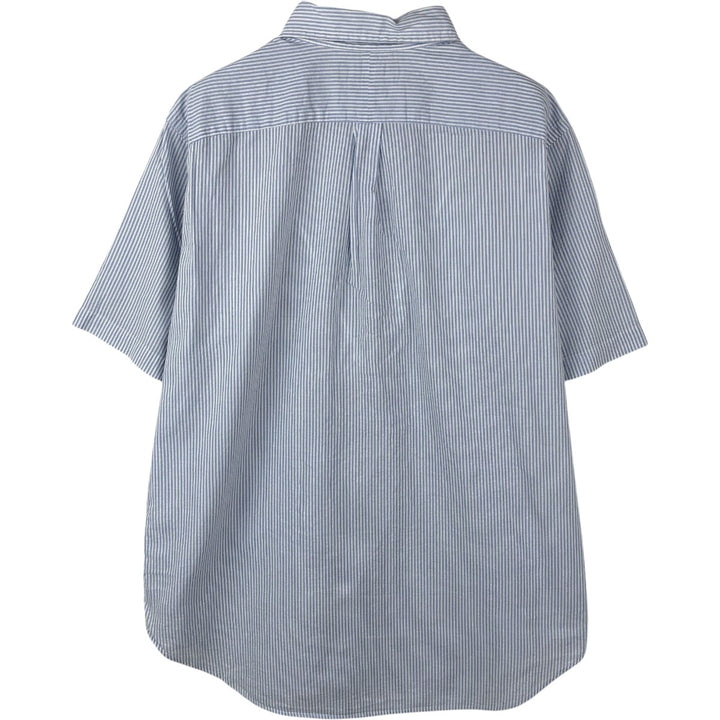 Ralph Lauren Classic Fit Seersucker Short Sleeve Button Down Striped Shirt Men's Size L cotton Blue type light blue Vintage Second Hand