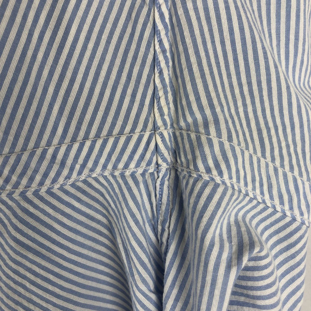 Ralph Lauren Classic Fit Seersucker Short Sleeve Button Down Striped Shirt Men's Size L cotton Blue type light blue Vintage Second Hand