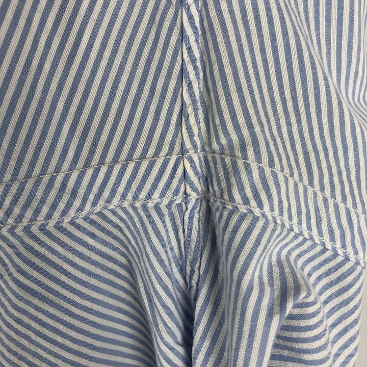 Ralph Lauren Classic Fit Seersucker Short Sleeve Button Down Striped Shirt Men's Size L cotton Blue type light blue Vintage Second Hand